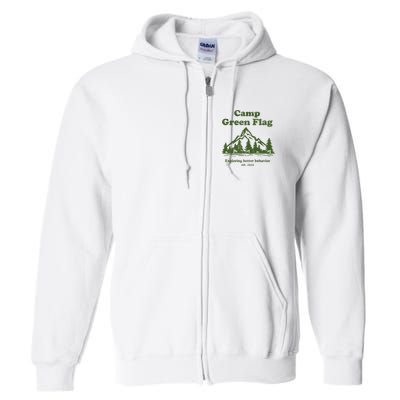 Camp Green Flag Exploring Better Behavior Est 2023 Full Zip Hoodie