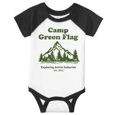 Camp Green Flag Exploring Better Behavior Est 2023 Infant Baby Jersey Bodysuit