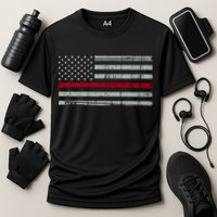 Cool Gift Firefighter Thin Red Line Flag Cooling Performance Crew T-Shirt