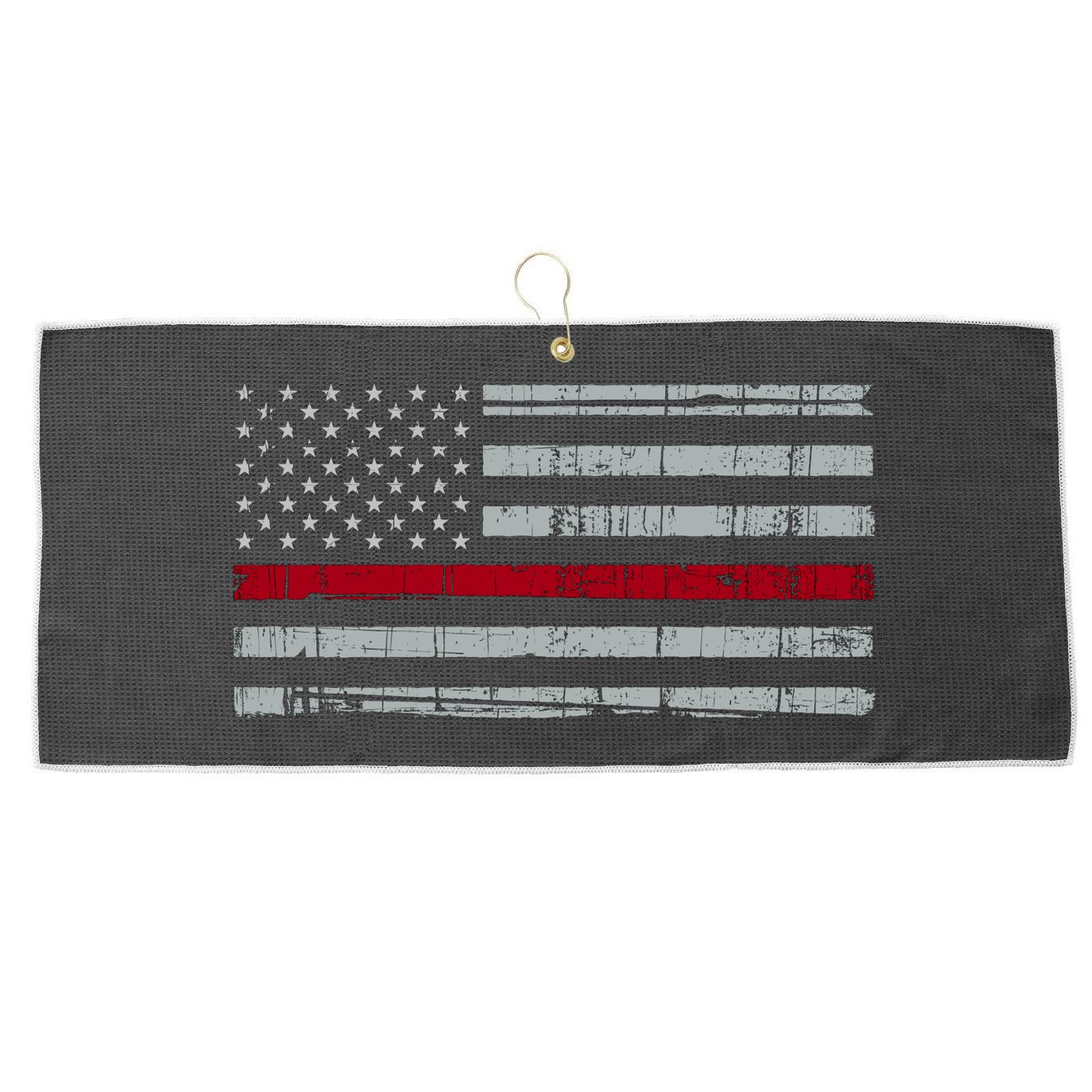 Cool Gift Firefighter Thin Red Line Flag Large Microfiber Waffle Golf Towel