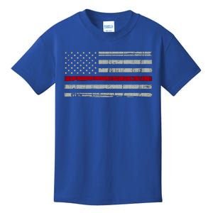 Cool Gift Firefighter Thin Red Line Flag Kids T-Shirt