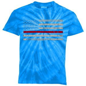 Cool Gift Firefighter Thin Red Line Flag Kids Tie-Dye T-Shirt