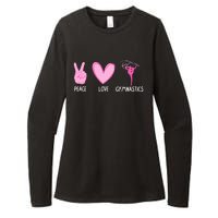 Cool Gymnastics For Gymnast Sports Peace Love Womens CVC Long Sleeve Shirt