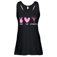 Cool Gymnastics For Gymnast Sports Peace Love Ladies Essential Flowy Tank