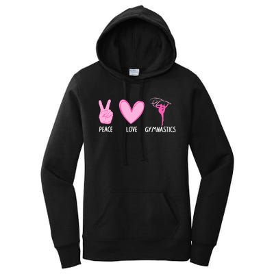 Cool Gymnastics For Gymnast Sports Peace Love Women's Pullover Hoodie