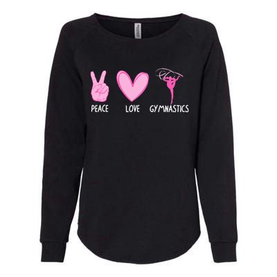 Cool Gymnastics For Gymnast Sports Peace Love Womens California Wash Sweatshirt