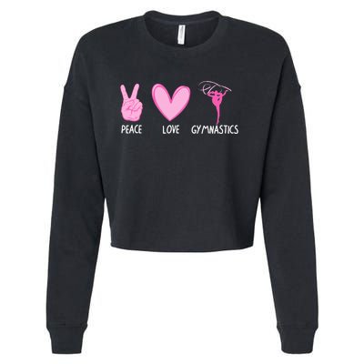 Cool Gymnastics For Gymnast Sports Peace Love Cropped Pullover Crew