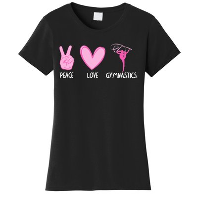 Cool Gymnastics For Gymnast Sports Peace Love Women's T-Shirt