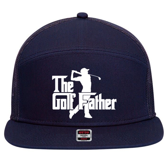 Cool Golf Father 7 Panel Mesh Trucker Snapback Hat