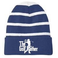 Cool Golf Father Striped Beanie with Solid Band