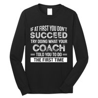 Coach Gift Funny Appreciation Long Sleeve Shirt