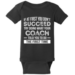 Coach Gift Funny Appreciation Baby Bodysuit