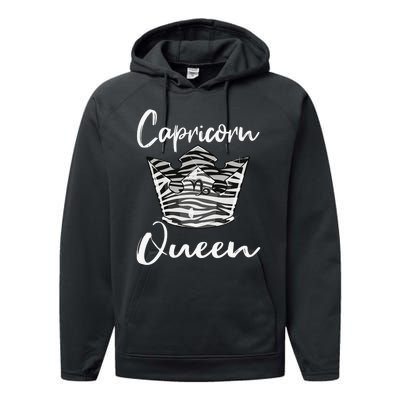 Capricorn Gifts Funny Dec Jan Birthday Astrology Zodiac Sign Performance Fleece Hoodie