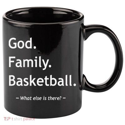 Christian God Family Basketball Jesus Christ Christianity 11oz C Handle Ceramic Mug