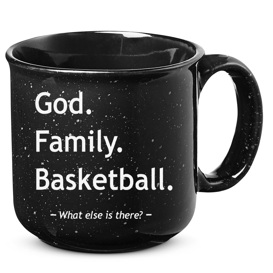 Christian God Family Basketball Jesus Christ Christianity 15oz Campfire Ceramic Mug