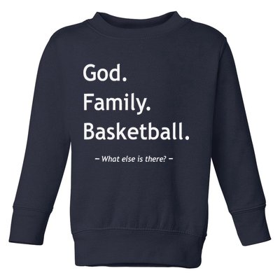 Christian God Family Basketball Jesus Christ Christianity Toddler Sweatshirt