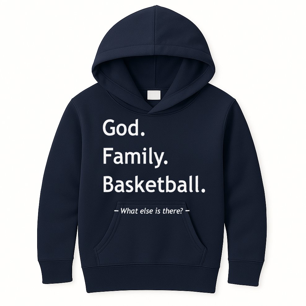 Christian God Family Basketball Jesus Christ Christianity Kids Hoodie