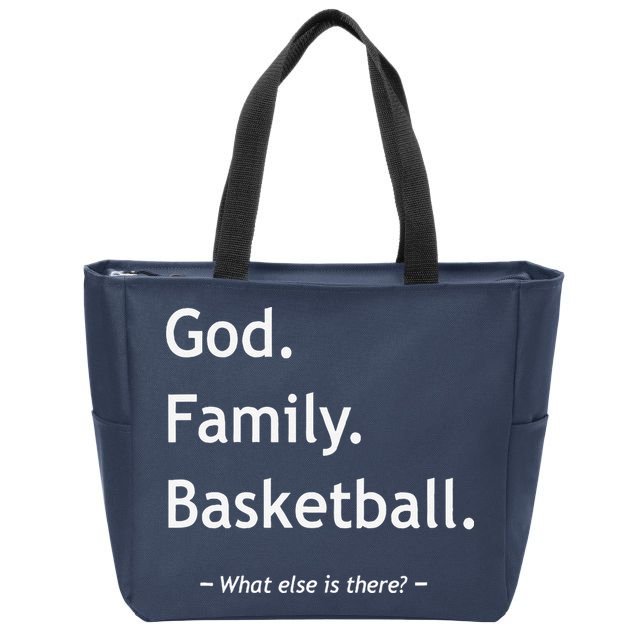 Christian God Family Basketball Jesus Christ Christianity Zip Tote Bag