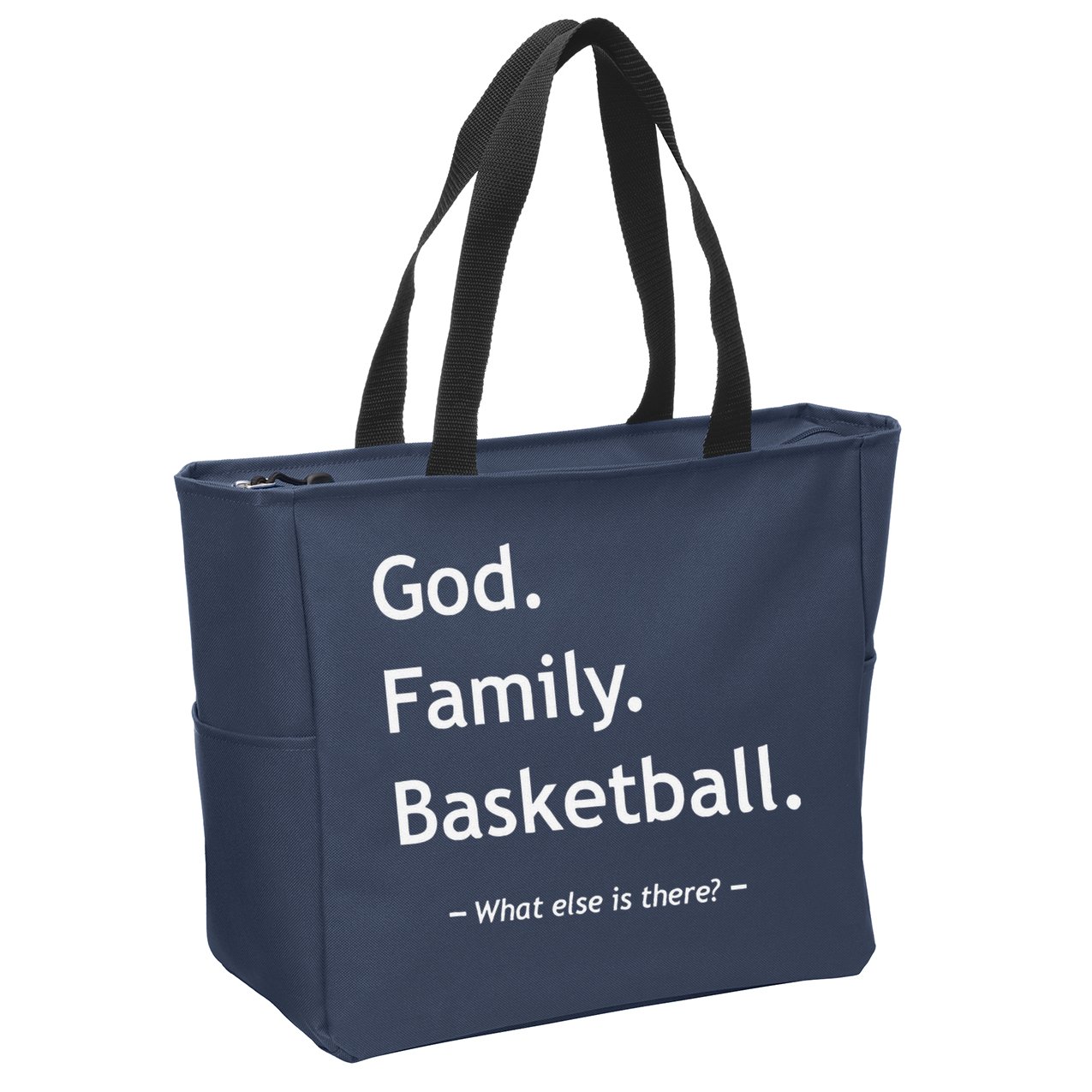 Christian God Family Basketball Jesus Christ Christianity Zip Tote Bag