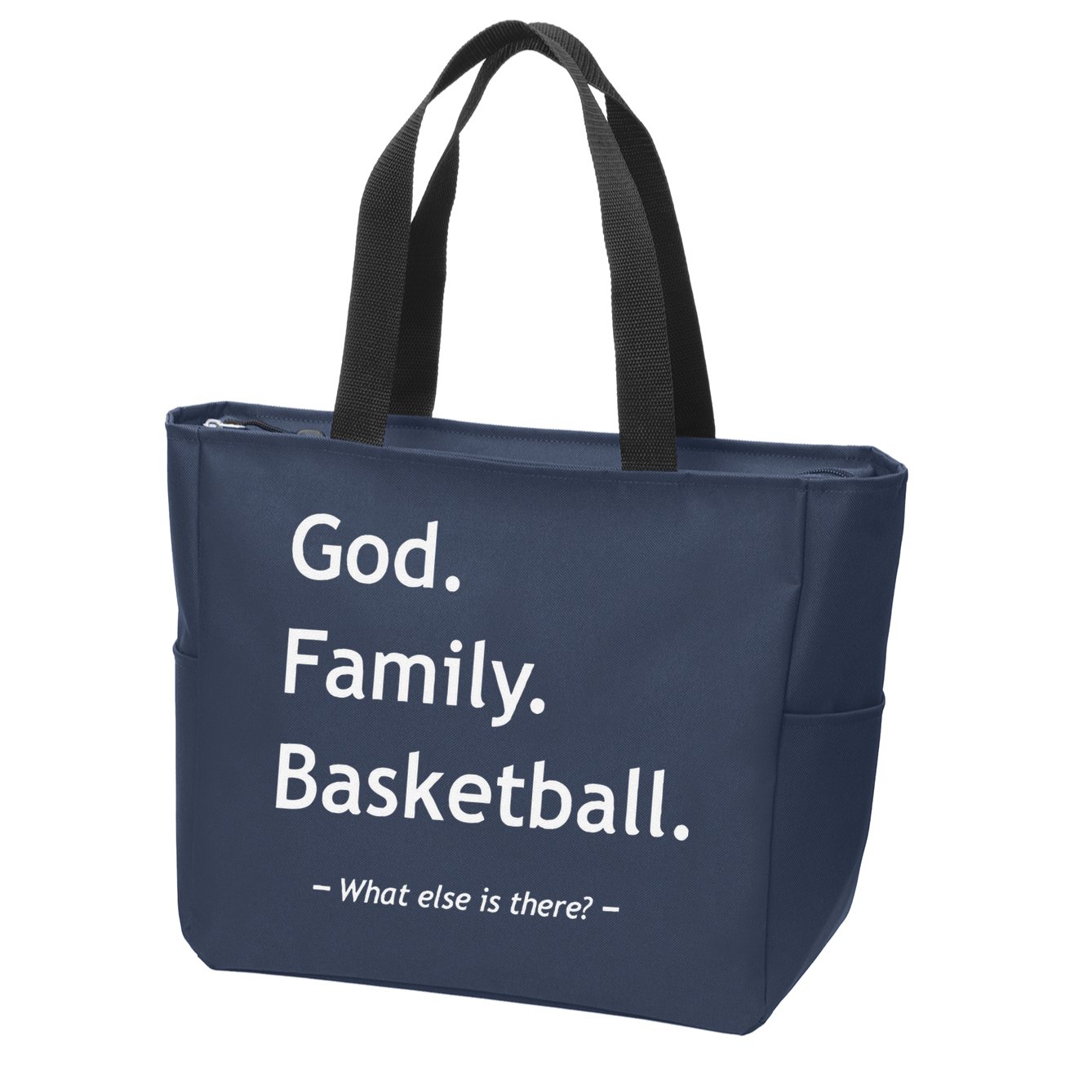 Christian God Family Basketball Jesus Christ Christianity Zip Tote Bag