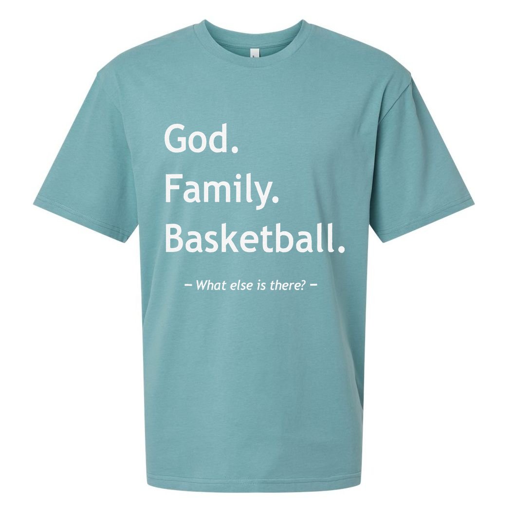 Christian God Family Basketball Jesus Christ Christianity Sueded Cloud Jersey T-Shirt