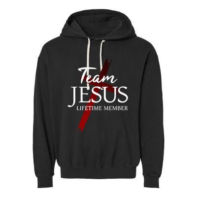 Christian God Faith Lifetime Member Team Jesus Garment-Dyed Fleece Hoodie