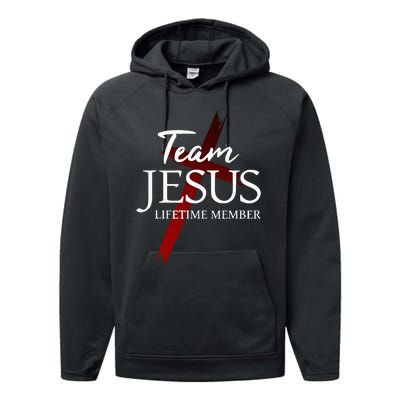 Christian God Faith Lifetime Member Team Jesus Performance Fleece Hoodie