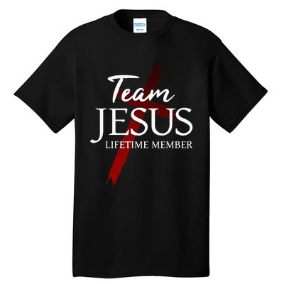 Christian God Faith Lifetime Member Team Jesus Tall T-Shirt