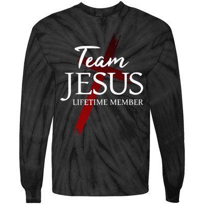 Christian God Faith Lifetime Member Team Jesus Tie-Dye Long Sleeve Shirt