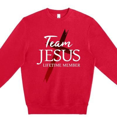 Christian God Faith Lifetime Member Team Jesus Premium Crewneck Sweatshirt