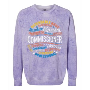 Commissioner Gifts Funny Appreciation Week Colorblast Crewneck Sweatshirt