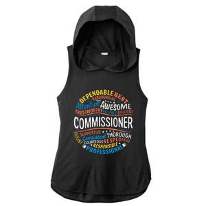 Commissioner Gifts Funny Appreciation Week Ladies PosiCharge Tri-Blend Wicking Draft Hoodie Tank