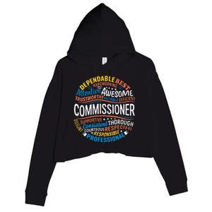 Commissioner Gifts Funny Appreciation Week Crop Fleece Hoodie