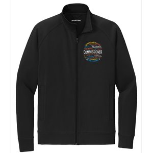 Commissioner Gifts Funny Appreciation Week Stretch Full-Zip Cadet Jacket