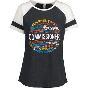 Commissioner Gifts Funny Appreciation Week Enza Ladies Jersey Colorblock Tee