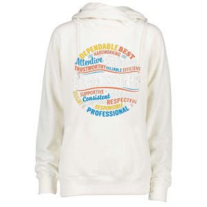 Commissioner Gifts Funny Appreciation Week Womens Funnel Neck Pullover Hood