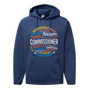 Commissioner Gifts Funny Appreciation Week Performance Fleece Hoodie