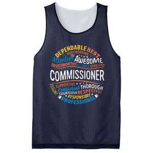 Commissioner Gifts Funny Appreciation Week Mesh Reversible Basketball Jersey Tank