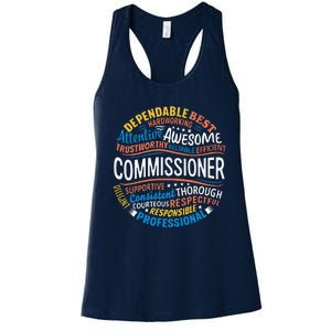 Commissioner Gifts Funny Appreciation Week Women's Racerback Tank