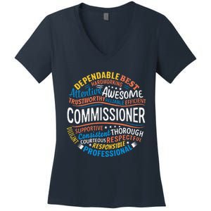 Commissioner Gifts Funny Appreciation Week Women's V-Neck T-Shirt