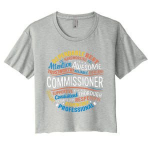 Commissioner Gifts Funny Appreciation Week Women's Crop Top Tee