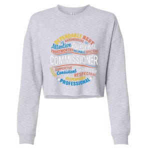 Commissioner Gifts Funny Appreciation Week Cropped Pullover Crew