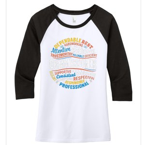 Commissioner Gifts Funny Appreciation Week Women's Tri-Blend 3/4-Sleeve Raglan Shirt