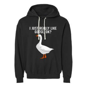 Cute Goose For Men Women Waterfowl Bird Goose Lover Garment-Dyed Fleece Hoodie