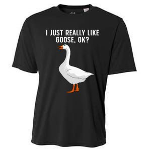 Cute Goose For Men Women Waterfowl Bird Goose Lover Cooling Performance Crew T-Shirt