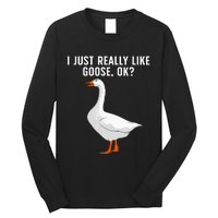 Cute Goose For Men Women Waterfowl Bird Goose Lover Long Sleeve Shirt