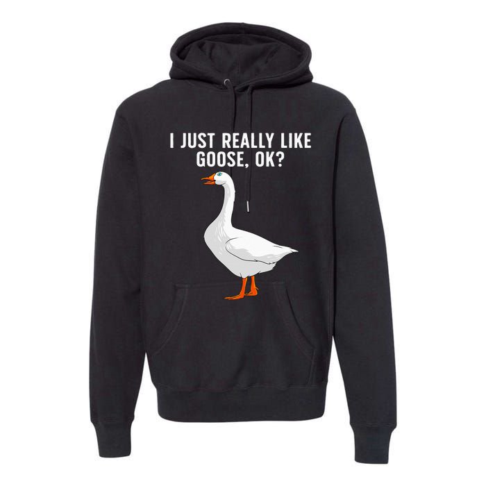 Cute Goose For Men Women Waterfowl Bird Goose Lover Premium Hoodie