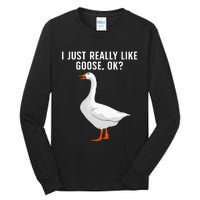 Cute Goose For Men Women Waterfowl Bird Goose Lover Tall Long Sleeve T-Shirt