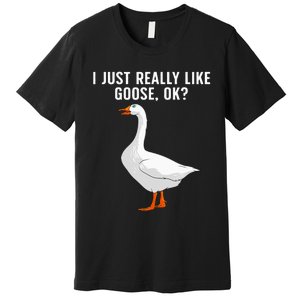 Cute Goose For Men Women Waterfowl Bird Goose Lover Premium T-Shirt