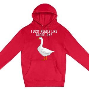 Cute Goose For Men Women Waterfowl Bird Goose Lover Premium Pullover Hoodie